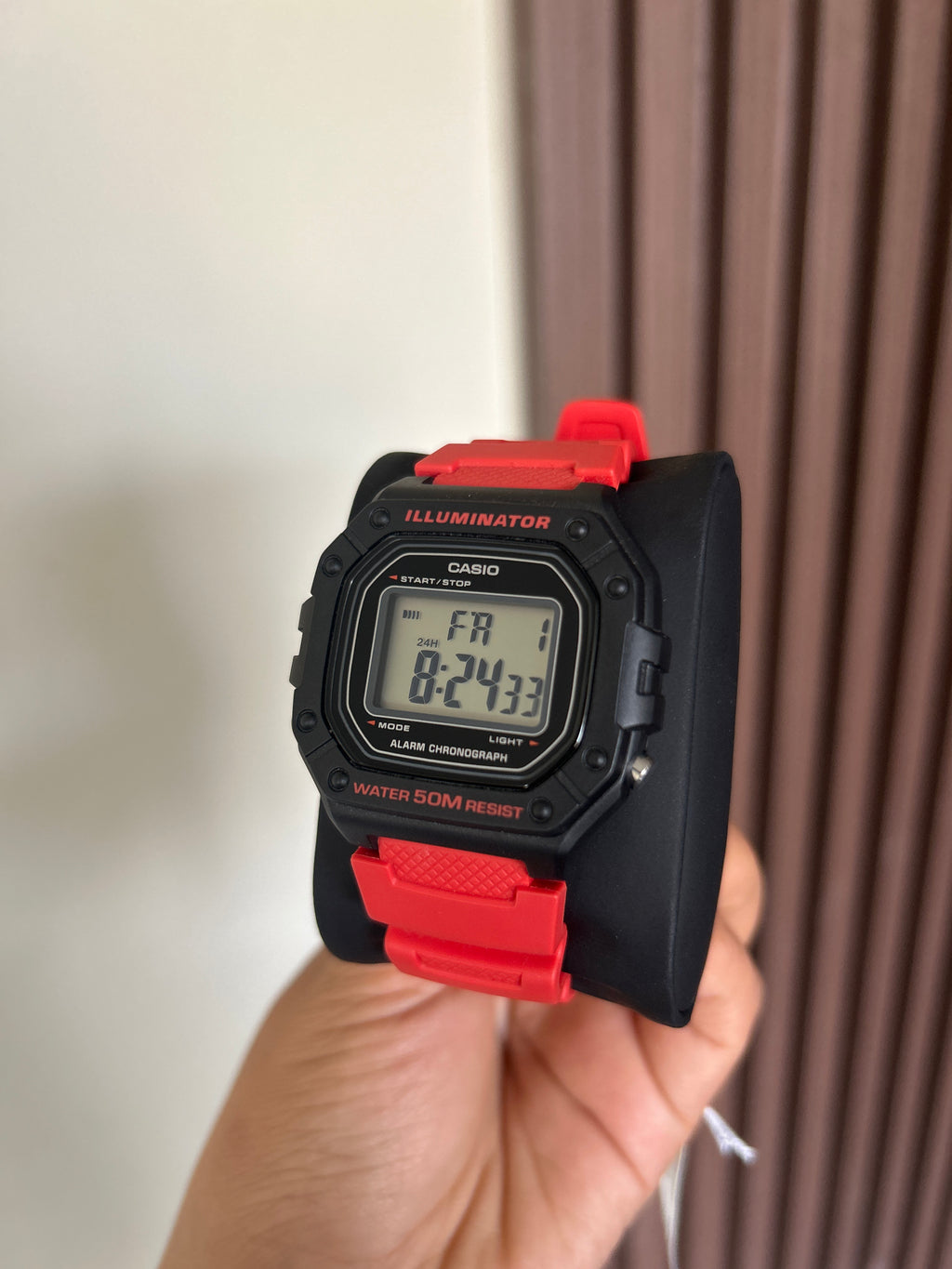 Casio deportivo W-218H Rojo