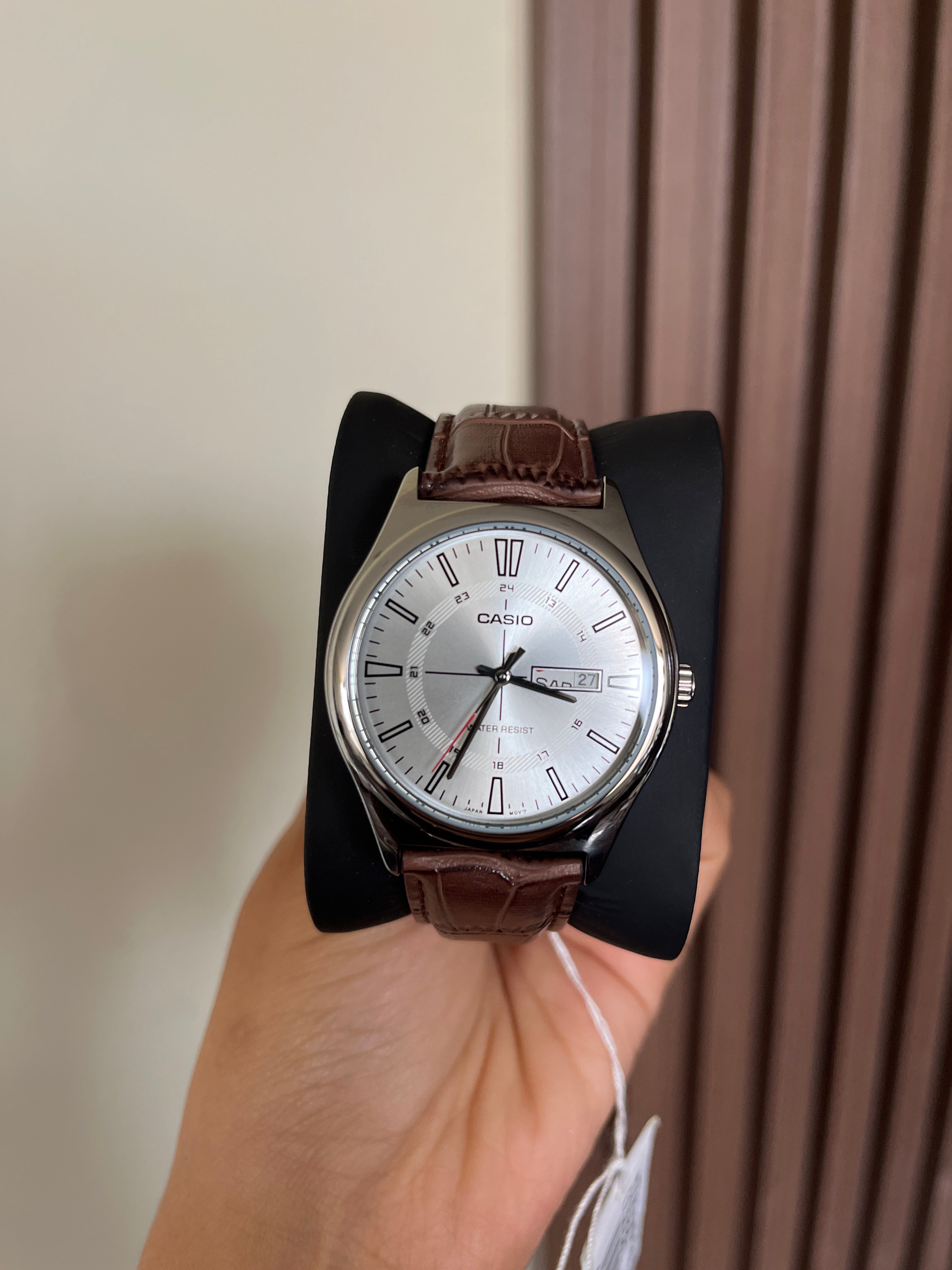Casio MTP-V006L correa cuero marrón