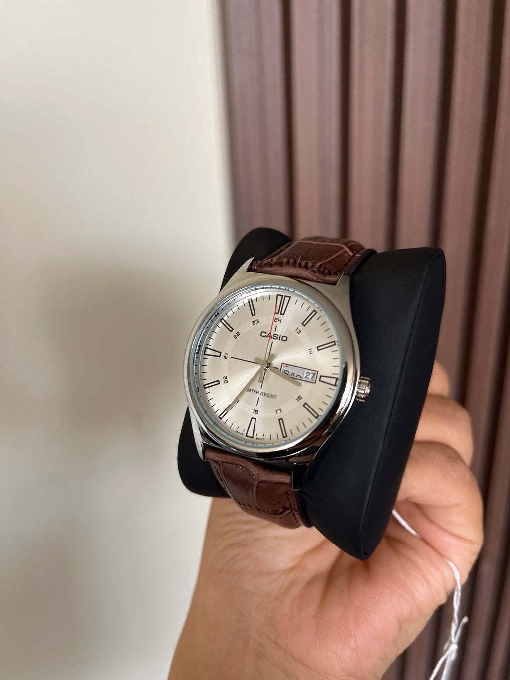 Casio MTP-V006L correa cuero marrón