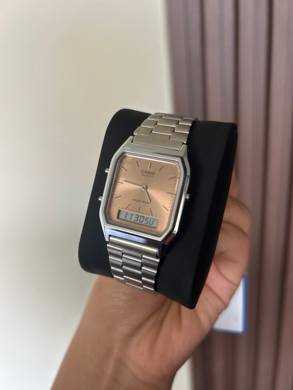 Casio Analógico digital AQ-230 naranja