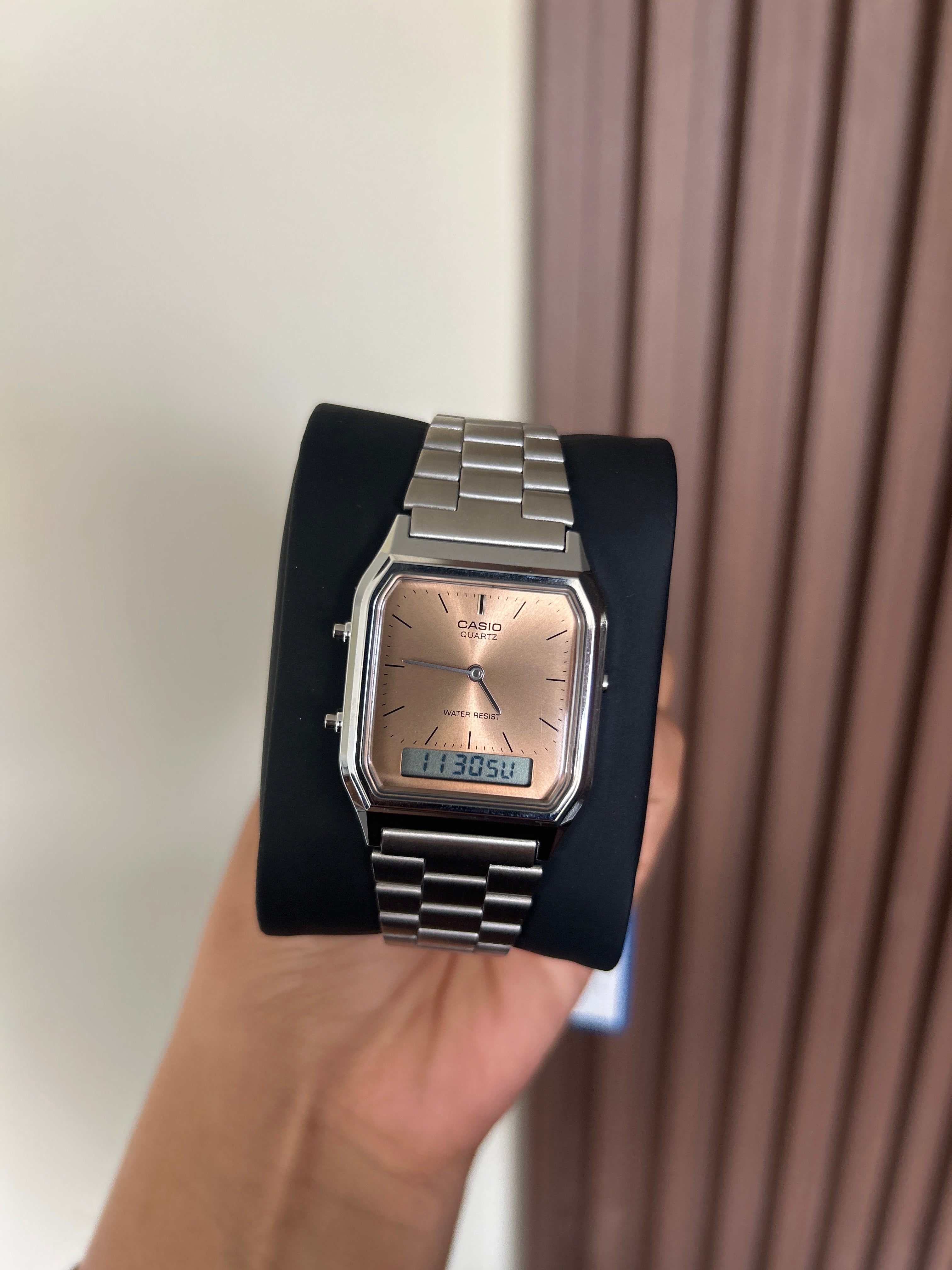 Casio Analógico digital AQ-230 naranja