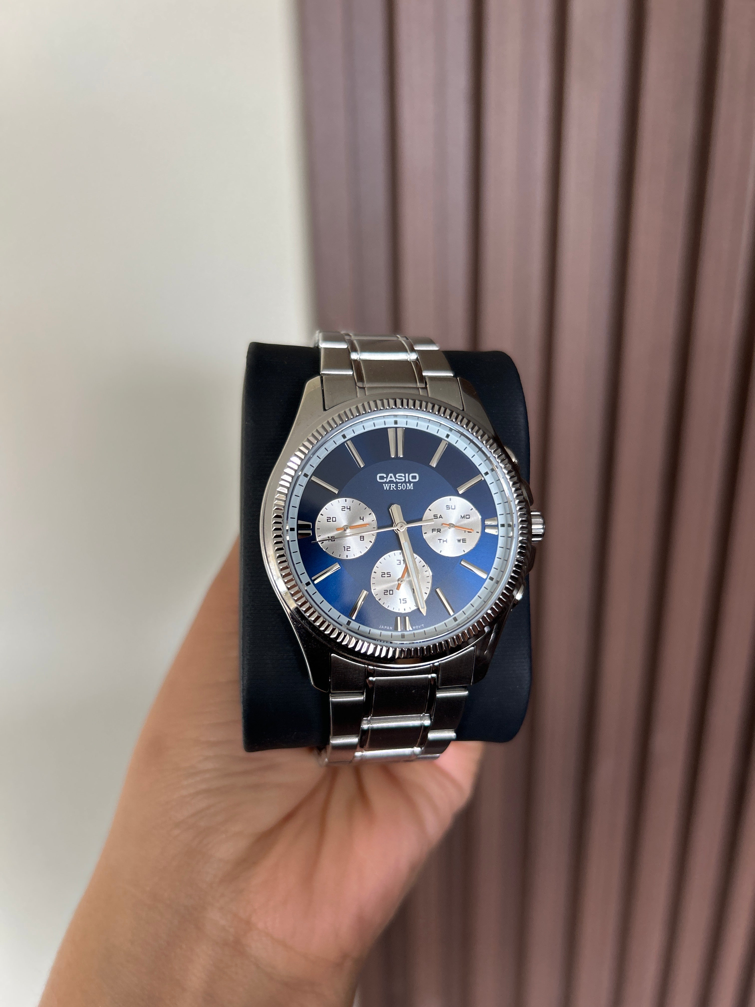 RELOJ CASIO HOMBRE 
MTP-1375D azul