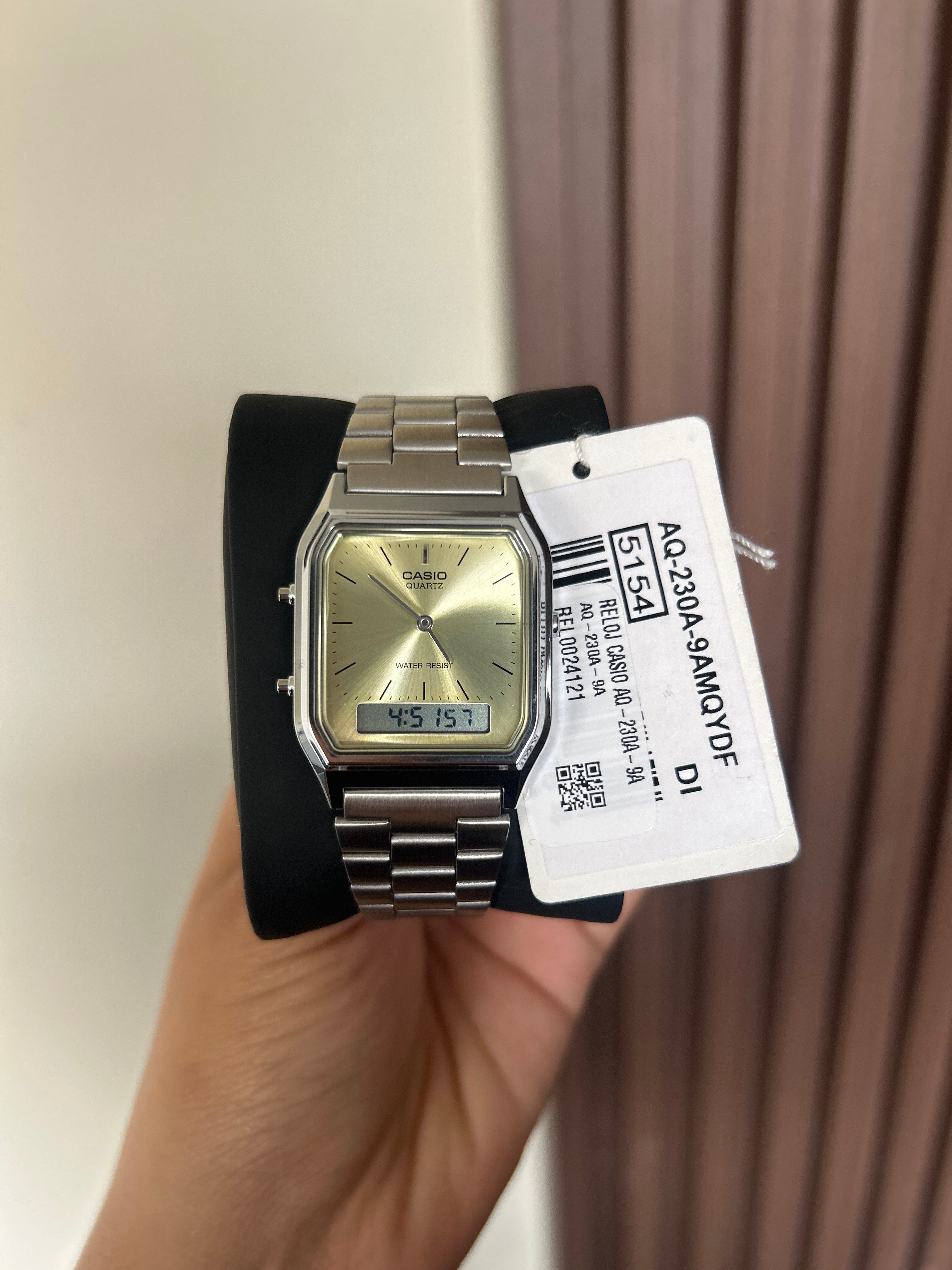 Casio analógico digital AQ-230 amarillo