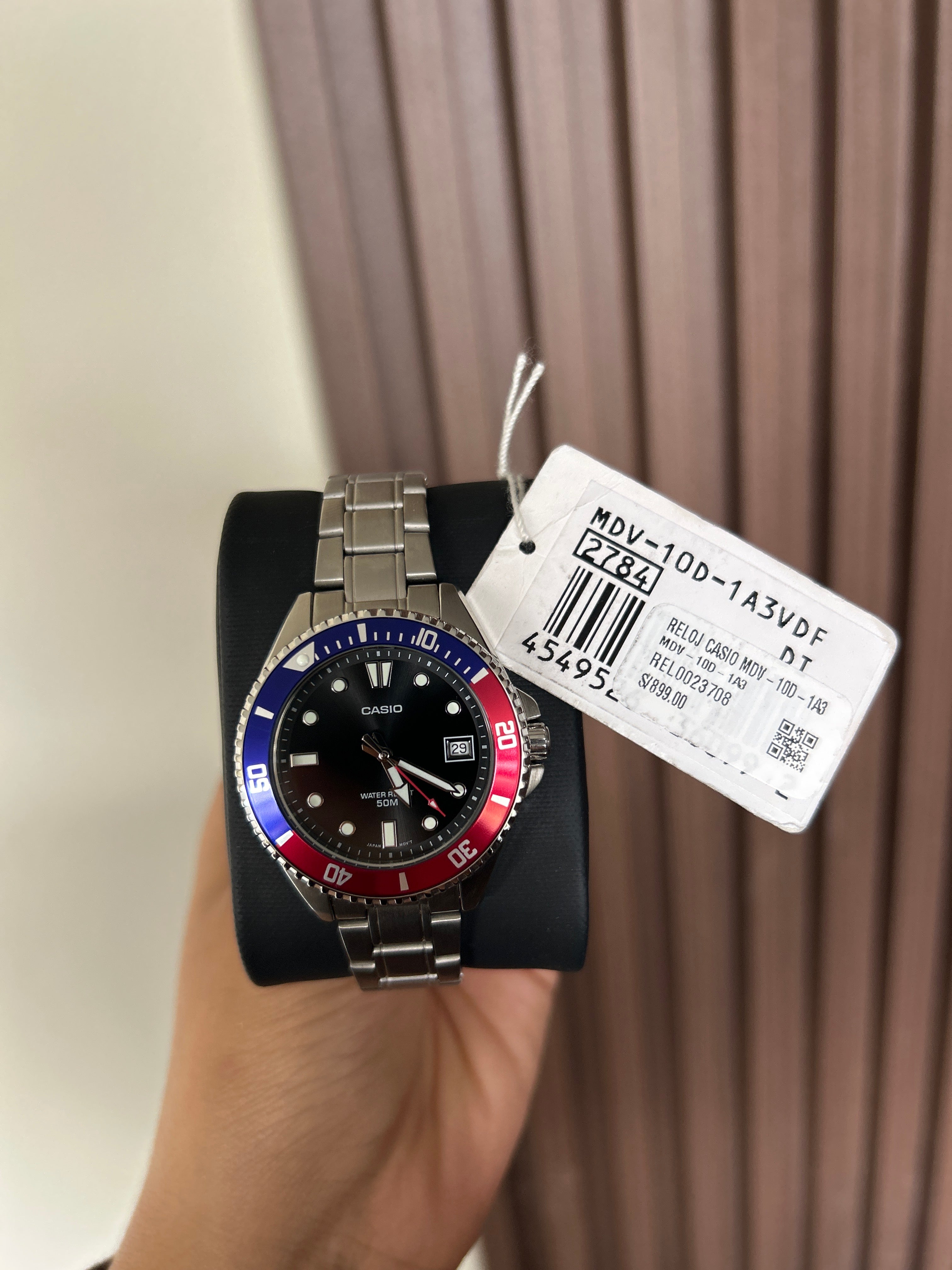 RELOJ CASIO HOMBRE 
MDV-10D