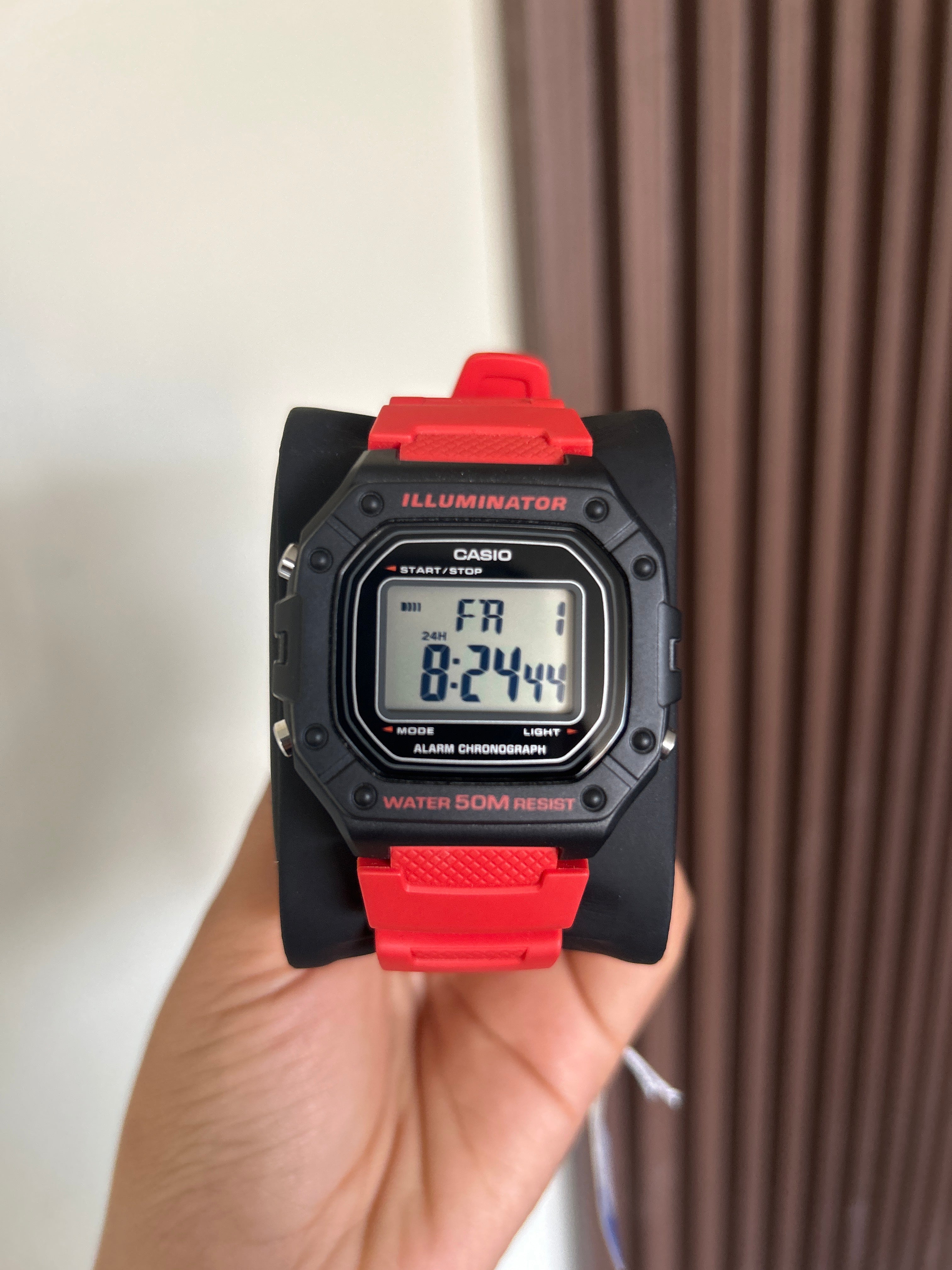 Casio deportivo W-218H Rojo