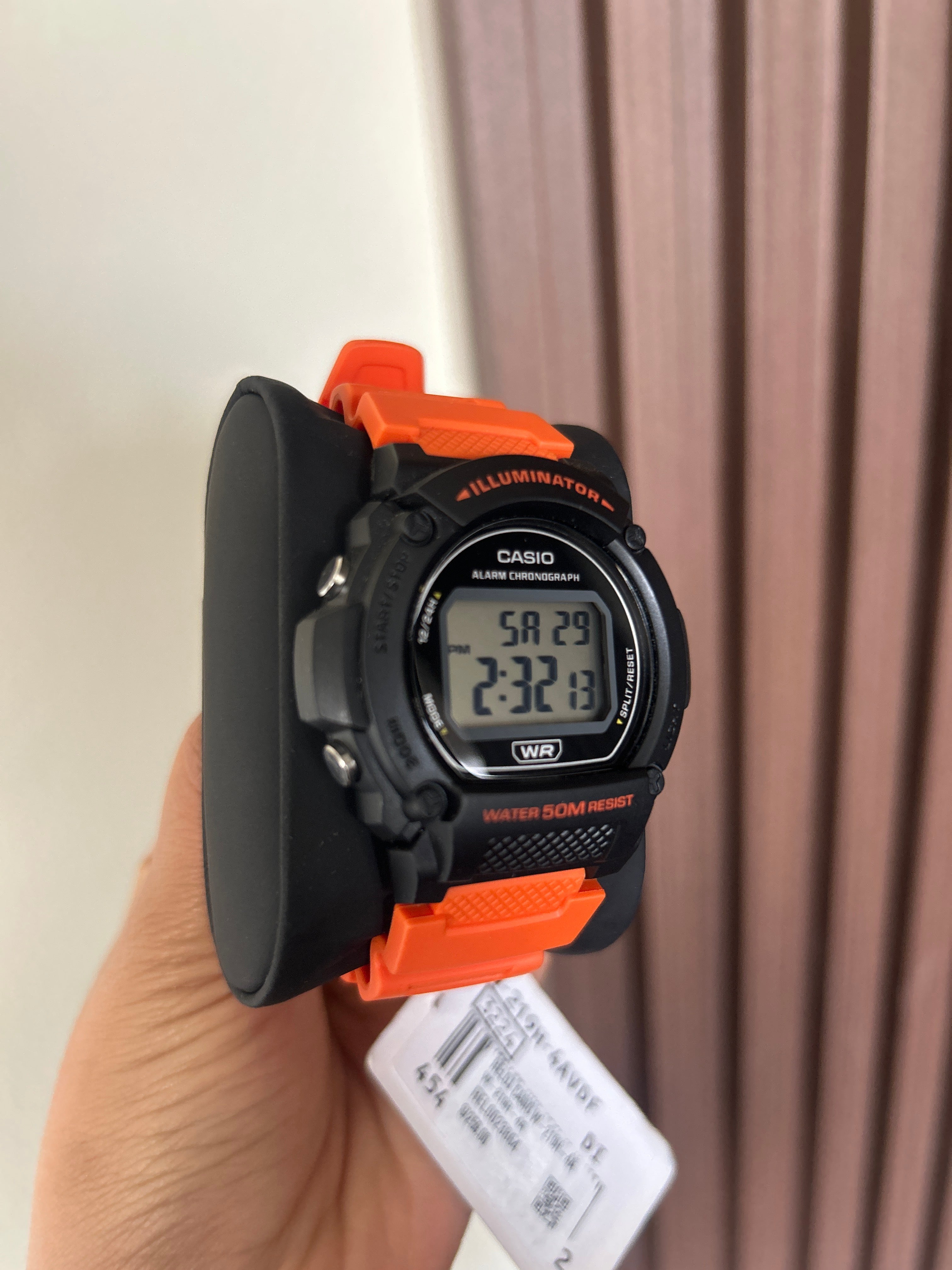 Casio deportivo W-219H naranja