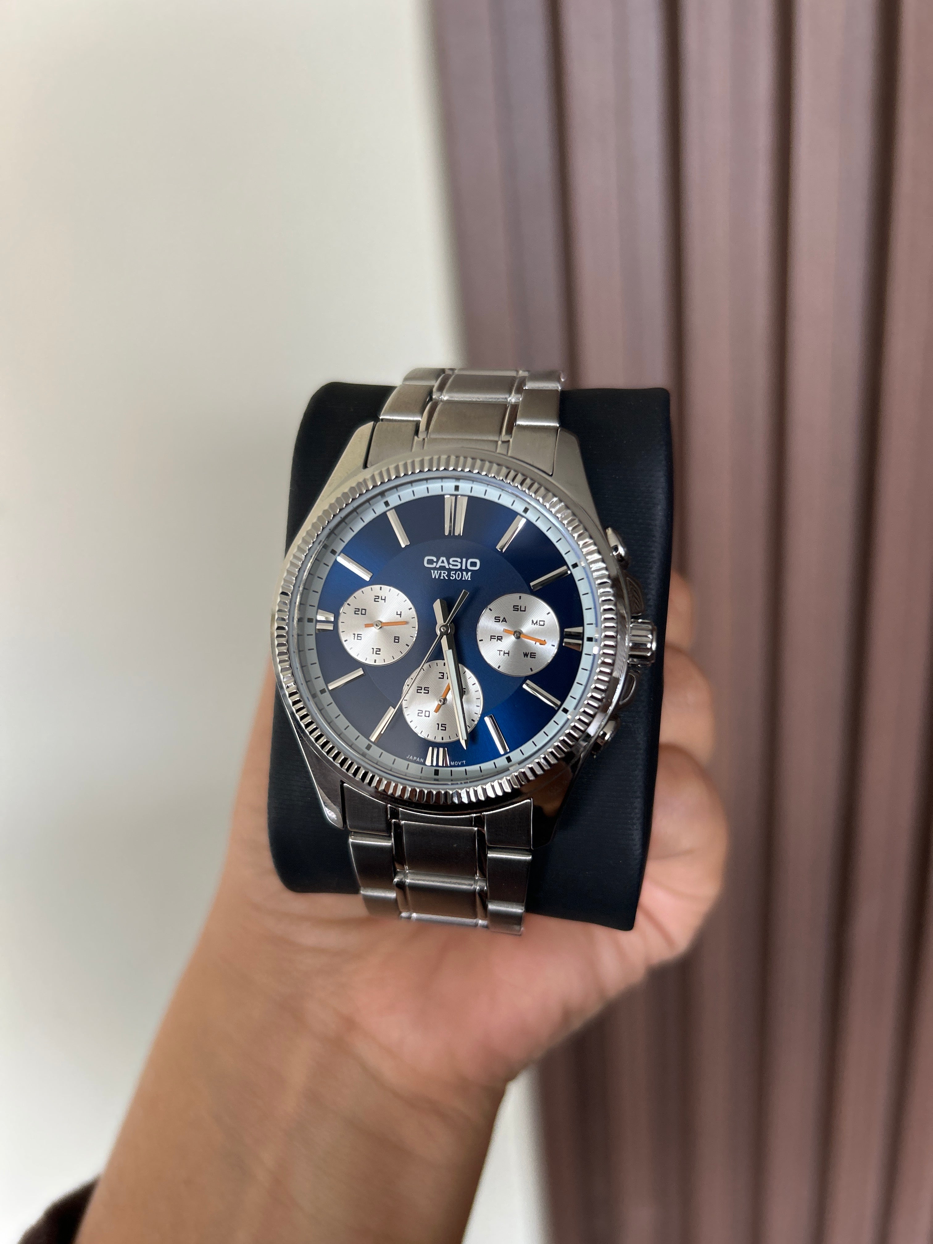 RELOJ CASIO HOMBRE 
MTP-1375D azul