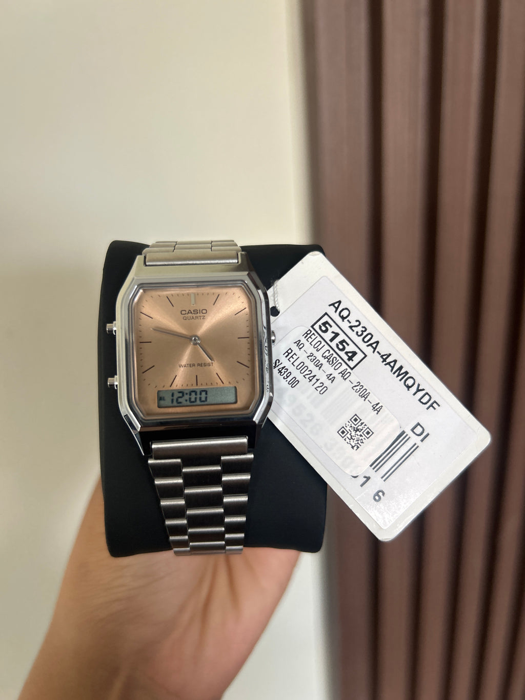 Casio Analógico digital AQ-230 naranja