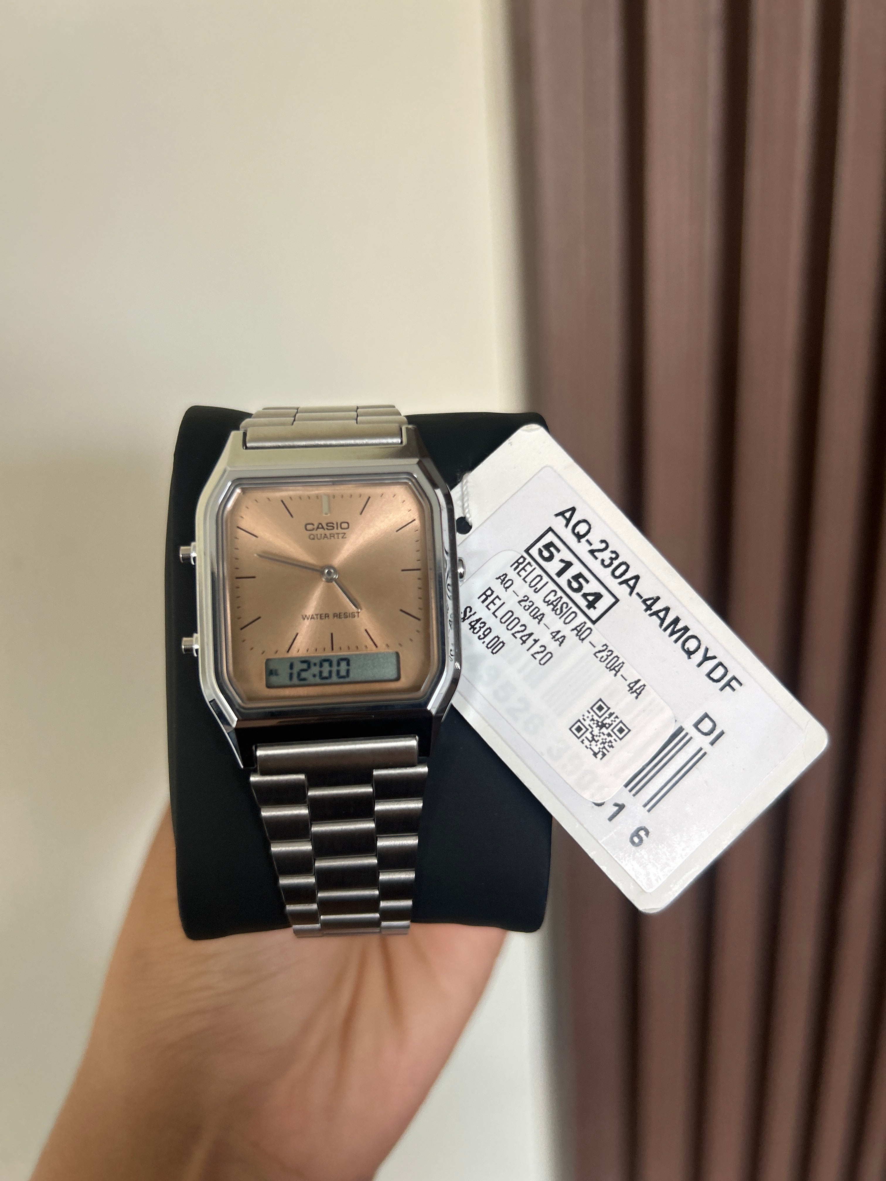 Casio Analógico digital AQ-230 naranja