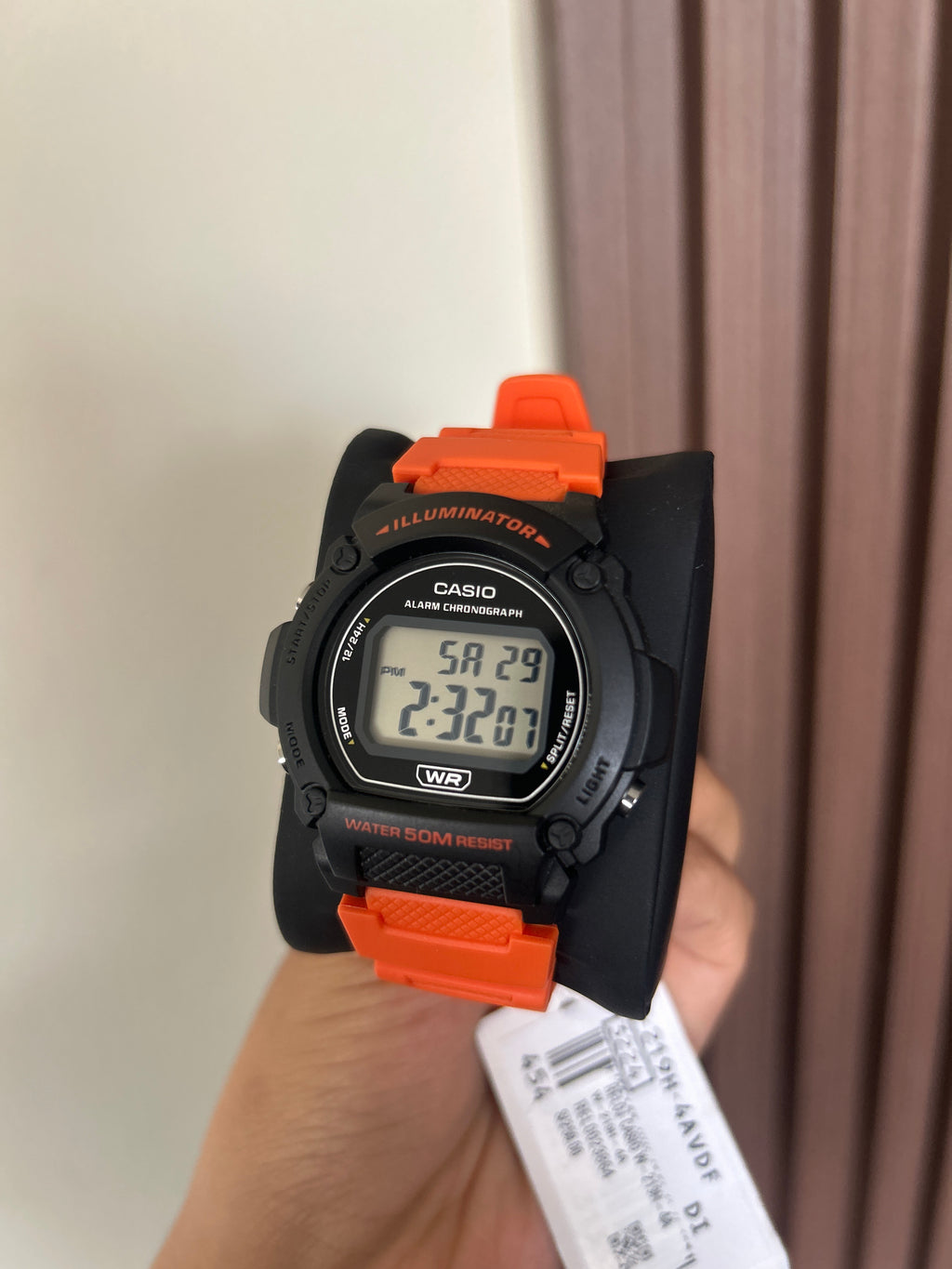 Casio deportivo W-219H naranja