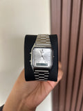 Casio analógico digital AQ-230 plateado
